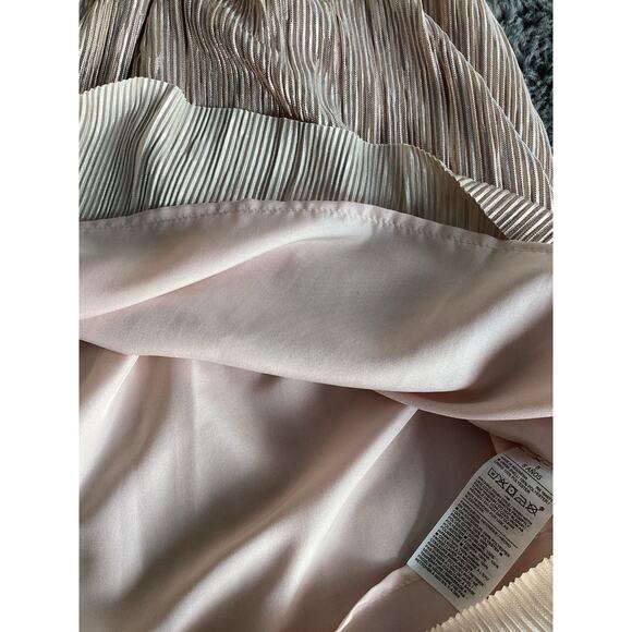 Janie and Jack Girls Metallic Plisse‎ Bow Dress Birthday Party Rose Gold Size 8 - Picture 8 of 12